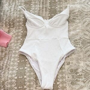 Skatie White One Piece Swimsuit